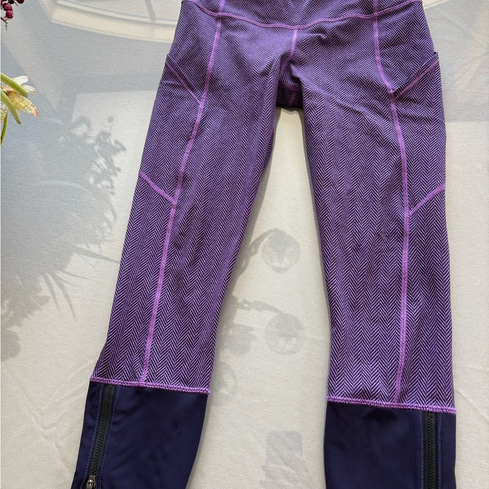 lululemon athletica Plum Purple Herringbone Leggings